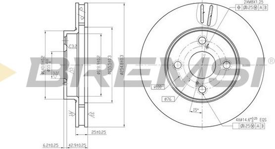 Bremsi CD7294V - Bremžu diski www.autospares.lv