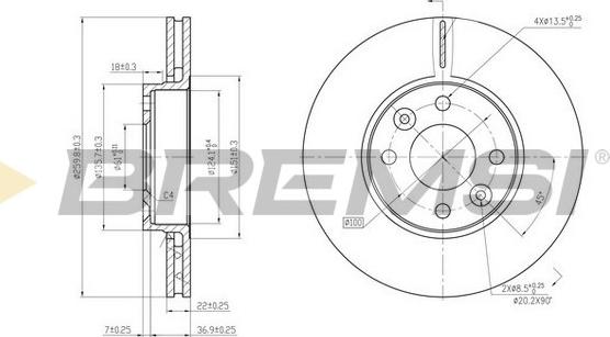 Bremsi CD7201V - Bremžu diski autospares.lv