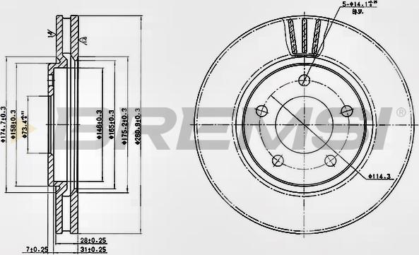 Bremsi CD7214V - Bremžu diski autospares.lv