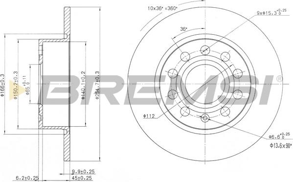 Bremsi CD7224S - Тормозной диск www.autospares.lv