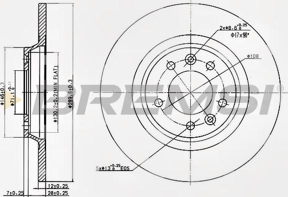 Bremsi CD7275S - Bremžu diski www.autospares.lv