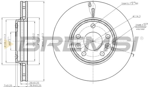 Bremsi CD7726V - Bremžu diski www.autospares.lv