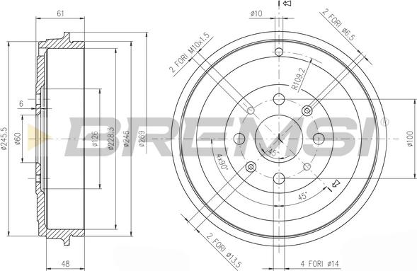 Bremsi CR5657 - Bremžu trumulis www.autospares.lv