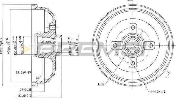 Bremsi CR5135 - Brake Drum www.autospares.lv