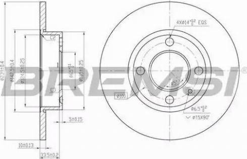 Bremsi DBA042S - Тормозной диск www.autospares.lv