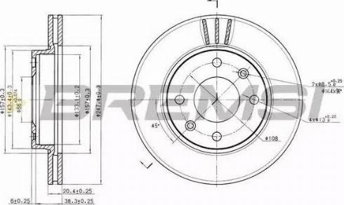 Bremsi DBA154V - Bremžu diski www.autospares.lv