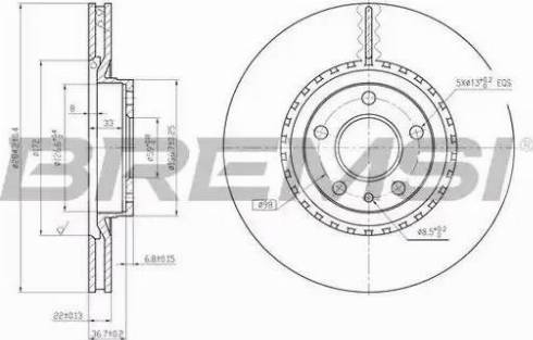 Bremsi DBA156V - Bremžu diski autospares.lv