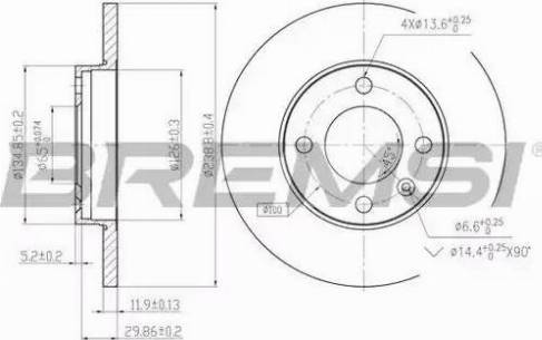 Bremsi DBA103S - Тормозной диск www.autospares.lv