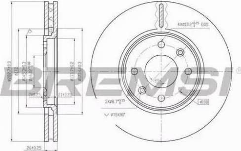 Bremsi DBA841V - Тормозной диск www.autospares.lv