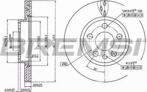 Bremsi DBA842V - Brake Disc www.autospares.lv