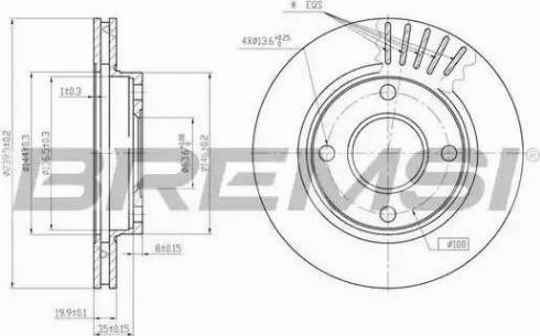 Bremsi DBA887V - Bremžu diski www.autospares.lv