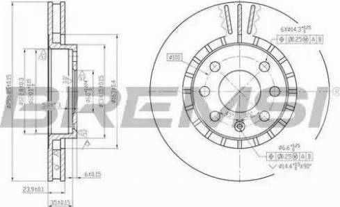 Bremsi DBA206V - Bremžu diski autospares.lv