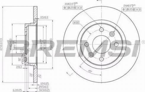 Bremsi DBB502S - Bremžu diski www.autospares.lv