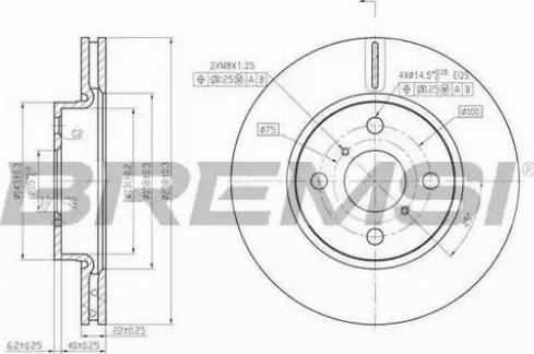 Bremsi DBB587V - Bremžu diski www.autospares.lv