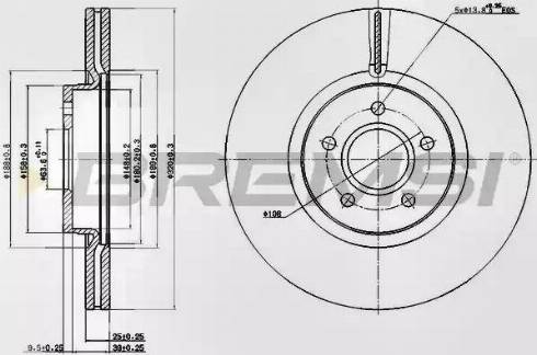 Bremsi DBB649V - Brake Disc www.autospares.lv