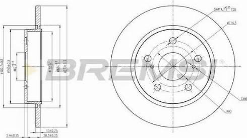 Bremsi DBB645S - Bremžu diski www.autospares.lv