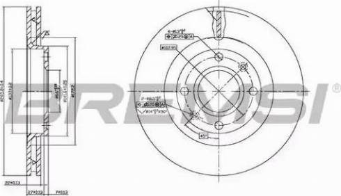 Bremsi DBB140V - Тормозной диск www.autospares.lv