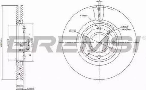 Bremsi DBB152V - Тормозной диск www.autospares.lv