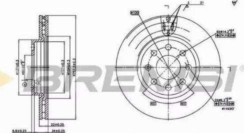 Bremsi DBB304V - Bremžu diski www.autospares.lv