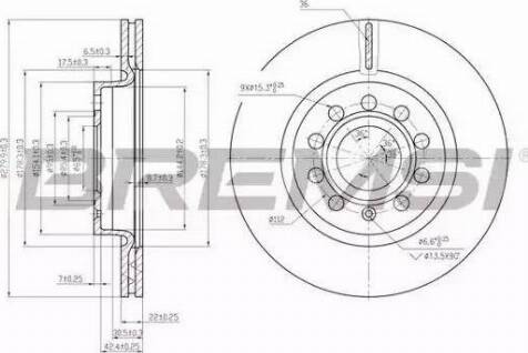 Bremsi DBB223V - Bremžu diski autospares.lv