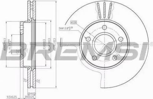 Bremsi DBB222V - Bremžu diski autospares.lv