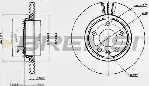 Bremsi DBB708V - Bremžu diski www.autospares.lv