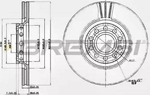 Bremsi DBB707V - Bremžu diski www.autospares.lv