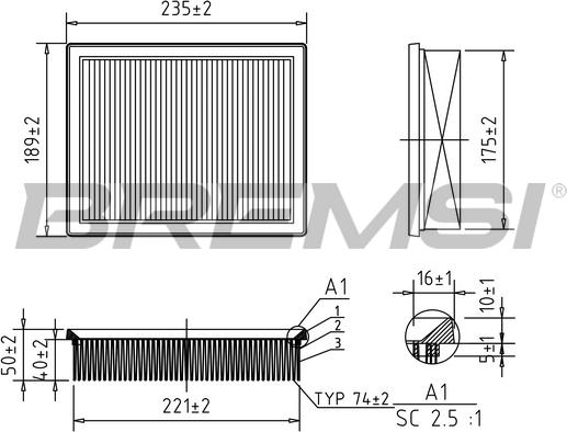 Bremsi FA0640 - Gaisa filtrs autospares.lv