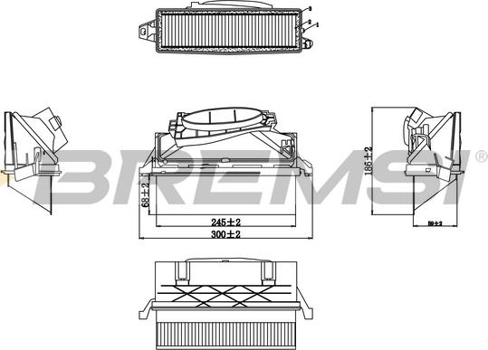 Bremsi FA0647 - Gaisa filtrs www.autospares.lv