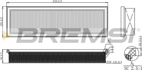 Bremsi FA0121 - Gaisa filtrs autospares.lv