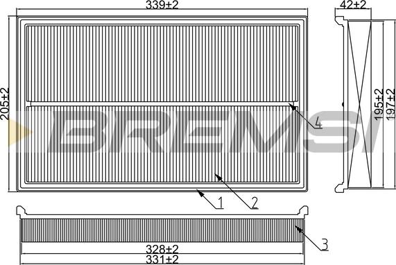 Bremsi FA1655 - Gaisa filtrs www.autospares.lv