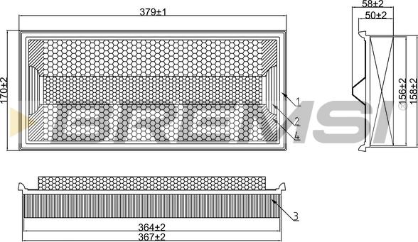 Bremsi FA1611 - Gaisa filtrs autospares.lv