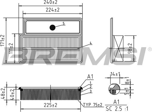 Bremsi FA1065 - Gaisa filtrs autospares.lv