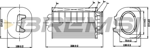 Bremsi FA1063 - Gaisa filtrs www.autospares.lv