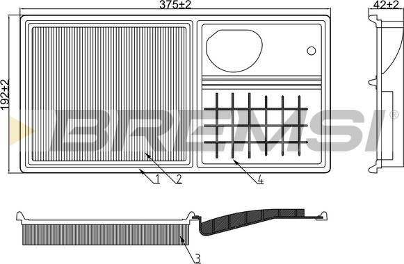 Bremsi FA1019 - Gaisa filtrs www.autospares.lv