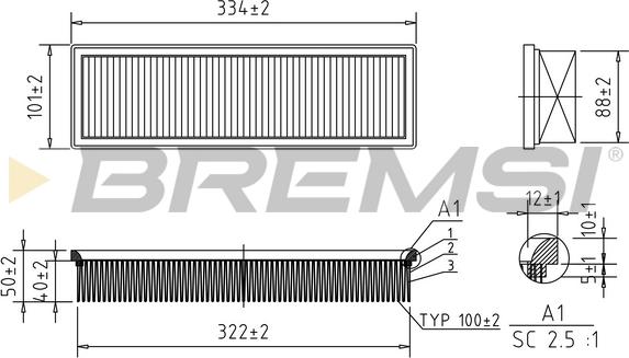 Bremsi FA1159 - Gaisa filtrs autospares.lv