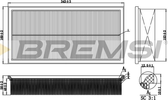 Bremsi FA1354 - Gaisa filtrs autospares.lv