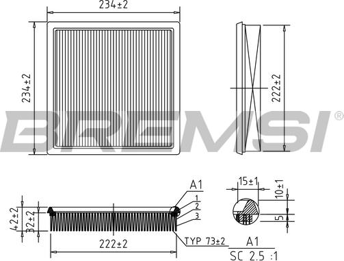 Bremsi FA1384 - Gaisa filtrs autospares.lv