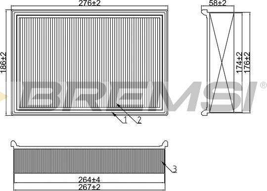 Bremsi FA1241 - Air Filter, engine www.autospares.lv