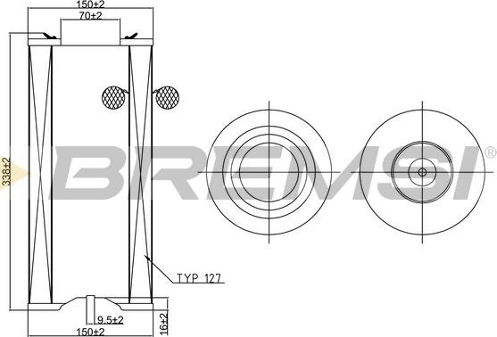 Bremsi FA1256 - Gaisa filtrs www.autospares.lv