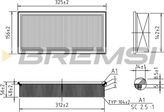 Bremsi FA1264 - Gaisa filtrs autospares.lv