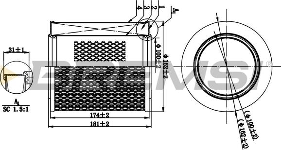 Bremsi FA1260 - Gaisa filtrs autospares.lv