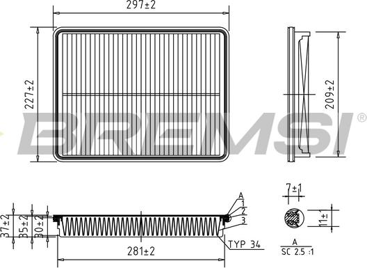 Bremsi FA1220 - Gaisa filtrs autospares.lv