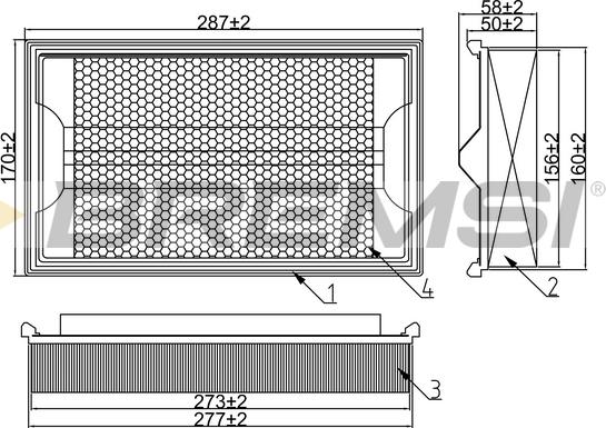 Bremsi FA2049 - Gaisa filtrs autospares.lv