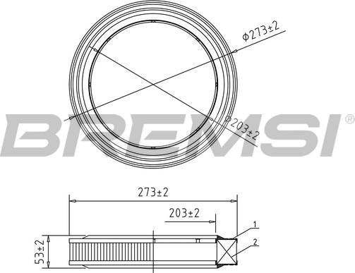 Bremsi FA2003 - Gaisa filtrs www.autospares.lv