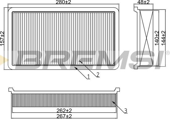 Bremsi FA2151 - Gaisa filtrs www.autospares.lv