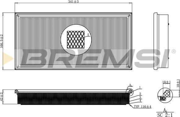 Bremsi FA2249 - Gaisa filtrs autospares.lv