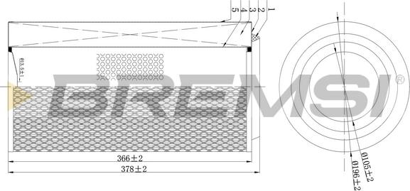 Bremsi FA2210 - Gaisa filtrs www.autospares.lv