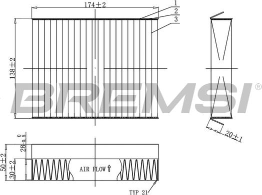 Bremsi FC0490C - Filtrs, Salona telpas gaiss autospares.lv