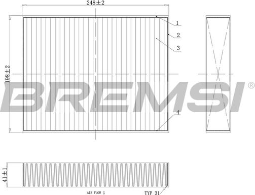 Bremsi FC0455C - Filtrs, Salona telpas gaiss www.autospares.lv